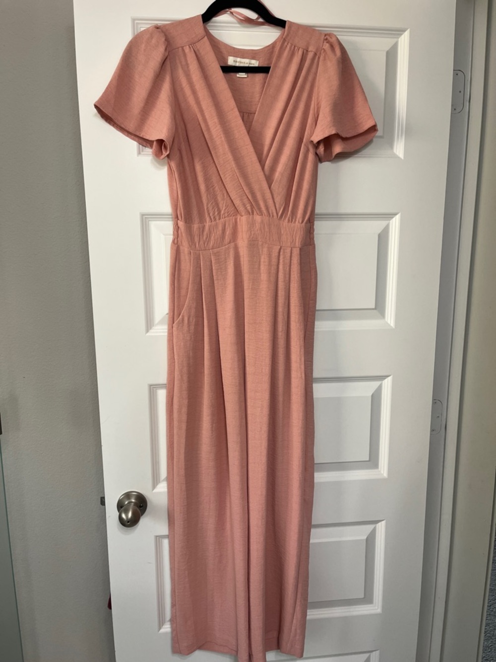 Monteau Dusty Rose Wrap Jumpsuit